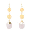 Peaceful Pastel Drop Earrings - Pink & Yellow - Barse Jewelry
