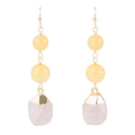 Peaceful Pastel Drop Earrings - Pink & Yellow - Barse Jewelry