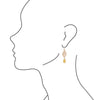 Peach Aventurine and Yellow Jade Drop Earrings - Barse Jewelry