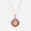 Peach Aventurine Pendant and Copper Necklace - Barse Jewelry