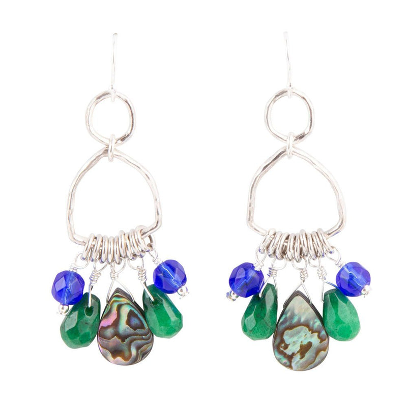 Peacock Abalone Drop Earrings - Barse Jewelry