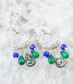 Peacock Abalone Drop Earrings - Barse Jewelry