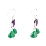 Peacock Purple Agate Drop Earrings - Barse Jewelry