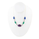 Peacock Purple Agate Multistone Necklace - Barse Jewelry