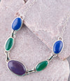 Peacock Purple Agate Multistone Necklace - Barse Jewelry