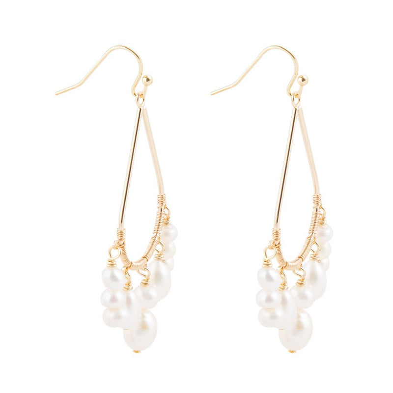 Pearl Chandelier Statement Earrings - Barse Jewelry
