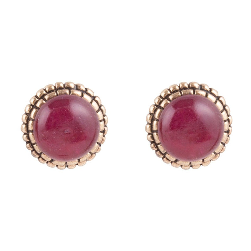Perfect Post Bordeaux Quartz Earrings - Barse Jewelry