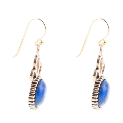 Petals of Lapis Drop Earrings - Barse Jewelry