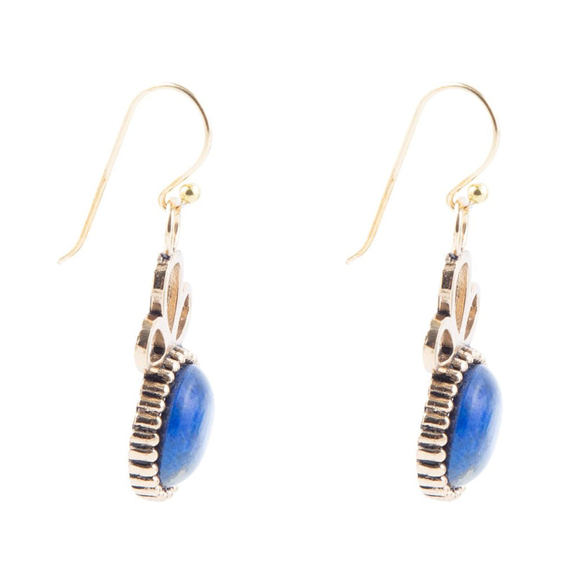 Petals of Lapis Drop Earrings - Barse Jewelry