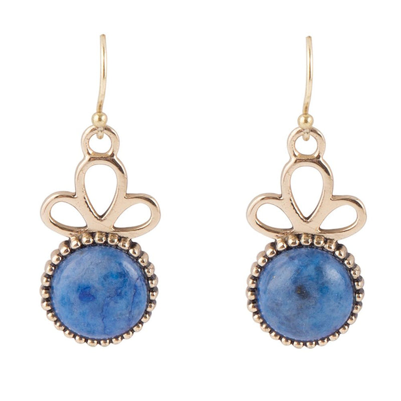 Petals of Lapis Drop Earrings - Barse Jewelry