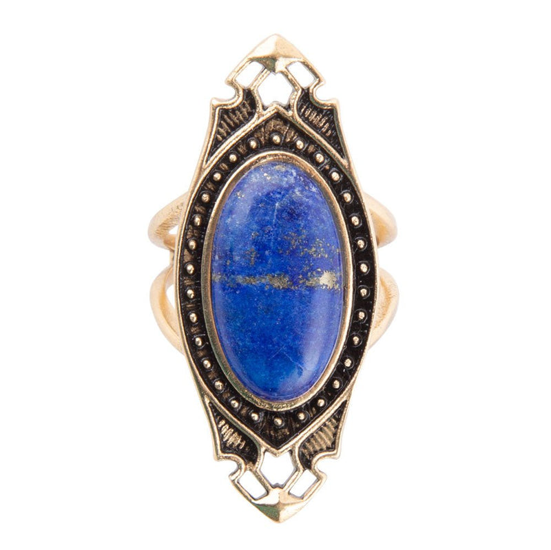 Phantom Lapis and Bronze Ring - Barse Jewelry