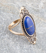 Phantom Lapis and Bronze Ring - Barse Jewelry