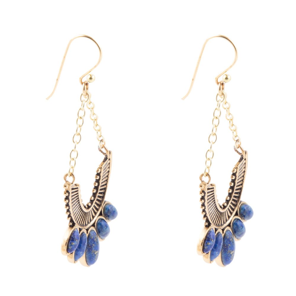 Phantom Lapis Chandelier Earrings - Barse Jewelry
