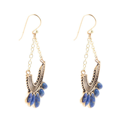 Phantom Lapis Chandelier Earrings - Barse Jewelry