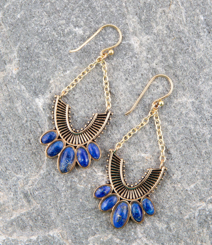 Phantom Lapis Chandelier Earrings - Barse Jewelry