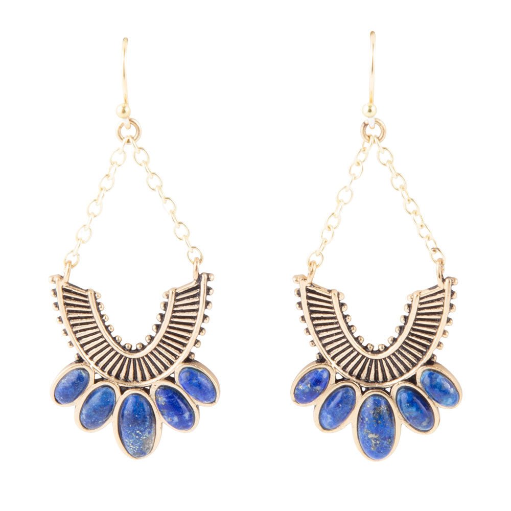 Phantom Lapis Chandelier Earrings - Barse Jewelry