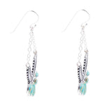 Phantom Turquoise and Sterling Silver Chandelier Earrings - Barse Jewelry