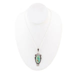 Phantom Turquoise and Sterling Silver Pendant Necklace - Barse Jewelry