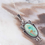 Phantom Turquoise and Sterling Silver Pendant Necklace - Barse Jewelry