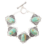 Phantom Turquoise and Sterling Silver Toggle Bracelet - Barse Jewelry