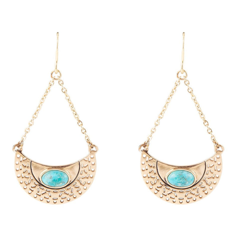 Pharaoh Turquoise and Bronze Earrings - Barse Jewelry