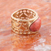 Pharoah Orange Sponge Coral and Bronze Ring - Barse Jewelry