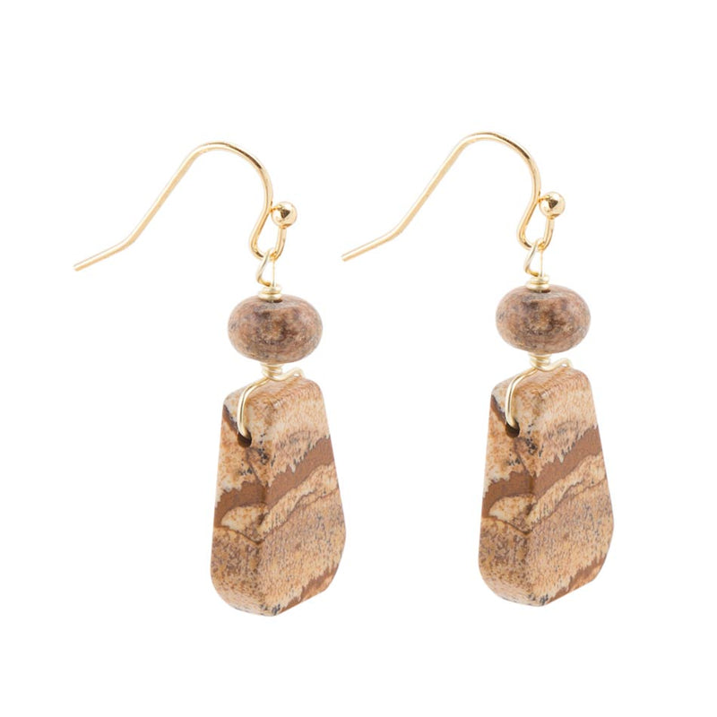 Picture Jasper Slab Earrings - Barse Jewelry