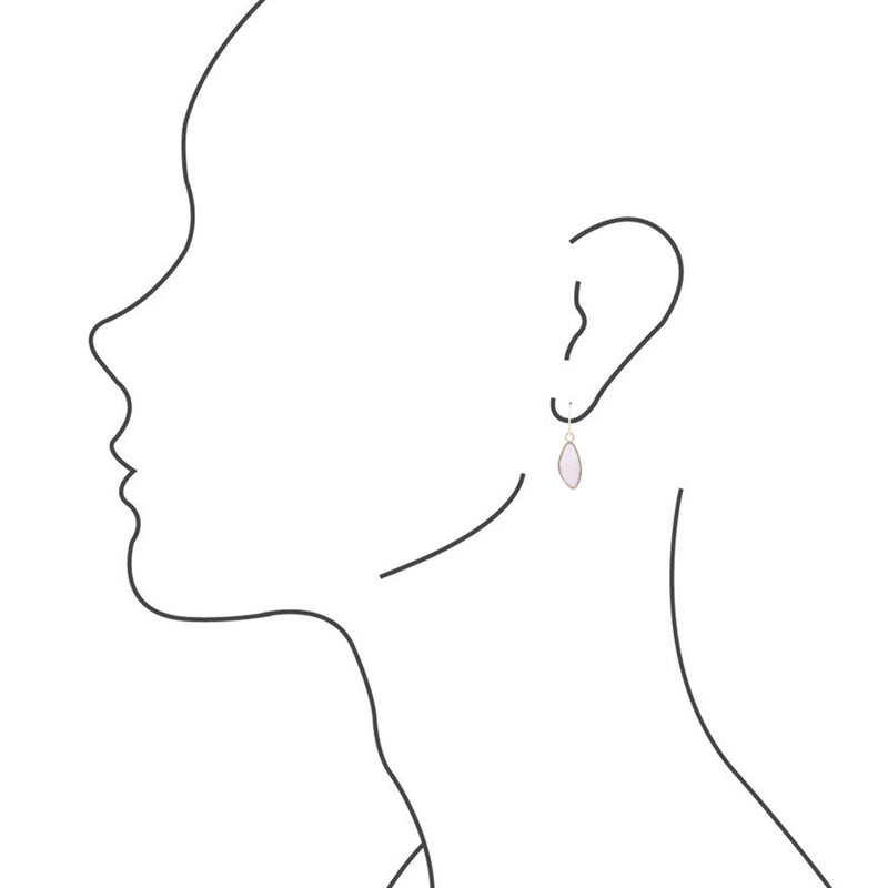 Pink Opal and Bronze Drop Earring - Barse Jewelry