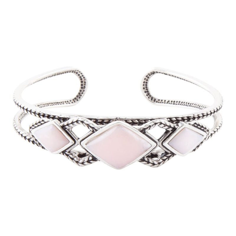 Pink Opal and Sterling Silver Cuff Bracelet - Barse Jewelry