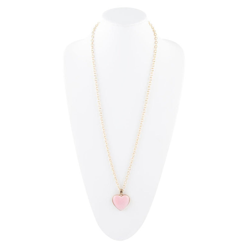Pink Opal Heart Pendant Necklace - Barse Jewelry
