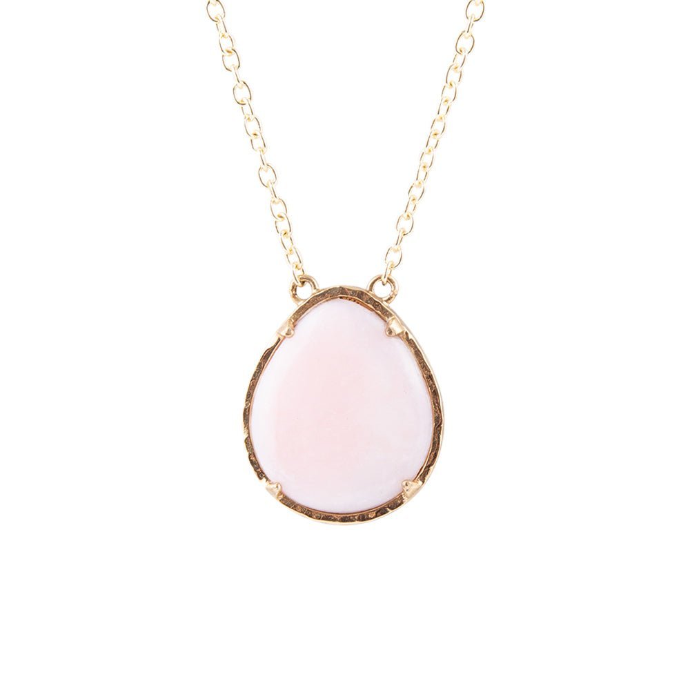 Pink Opal Teardrop Necklace - Barse Jewelry