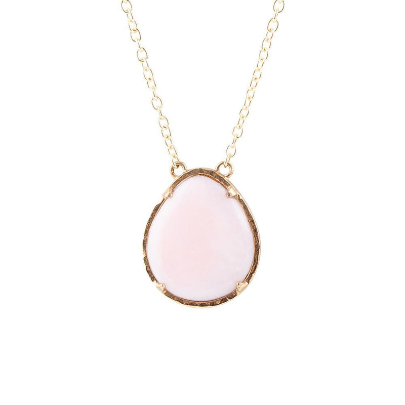 Pink Opal Teardrop Necklace - Barse Jewelry