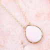 Pink Opal Teardrop Necklace - Barse Jewelry