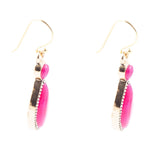 Pink Quartz and Bronze Drop Earrings - Barse Jewelry