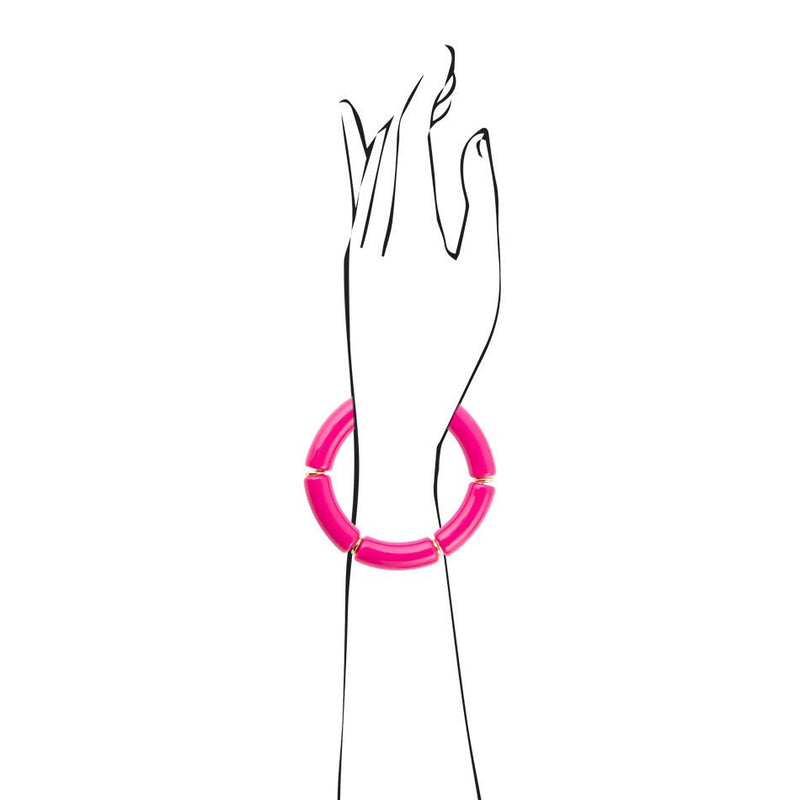 Pink Resin Stretch Bracelet - Barse Jewelry