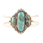 Plateau Turquoise Cuff Bracelet - Barse Jewelry