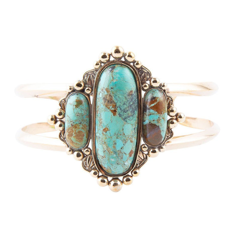 Plateau Turquoise Cuff Bracelet - Barse Jewelry
