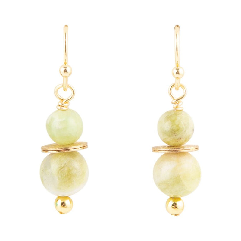 Pomelo Lemon Jade Earrings - Barse Jewelry