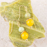 Pomelo Mixed Jade Earrings - Barse Jewelry