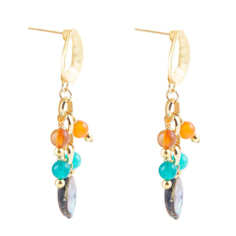 Poseidon Abalone Post Earrings - Barse Jewelry