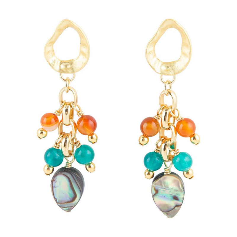 Poseidon Abalone Post Earrings - Barse Jewelry