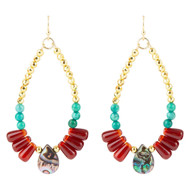 Poseidon Abalone Statement Earrings - Barse Jewelry