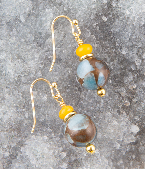 Prairie Quartz and Jade Drop Earrings - Barse Jewelry