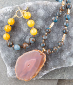 Prairie Sky Agate Pendant Necklace - Barse Jewelry