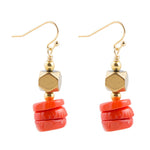 Punch of Orange Coral Earrings - Barse Jewelry