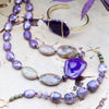 Purple Jasper and Crystal Toggle Bracelet - Barse Jewelry