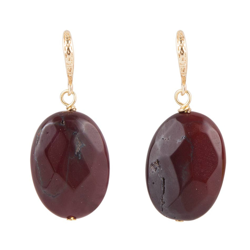 Purple Jasper Stone Earrings - Barse Jewelry