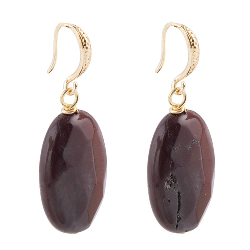 Purple Jasper Stone Earrings - Barse Jewelry