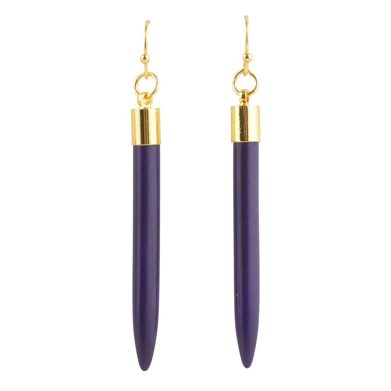 Purple Magnesite Drop Earring - Barse Jewelry