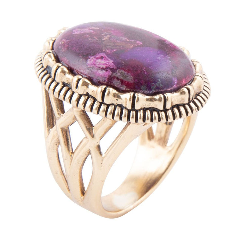 Purple Turquoise and Bronze Ring - Barse Jewelry